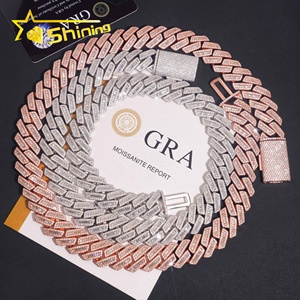 925 Серебряный хип-хоп рэпер, 18 мм, Обледеневшая цепочка из муассанита - Product Image 2