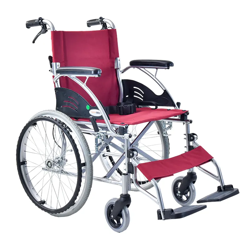 Fauteuil roulant manuel léger pliable en alliage d'aluminium de fabricants de la Chine pour l'enfant adulte handicapé