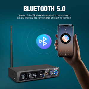ER-102 profesyonel sahne ses sistemi gürültü önleyici kulaklık ve mikrofon ile 2 kanallı taşınabilir kablosuz kulak içi monitör - Product Image 2