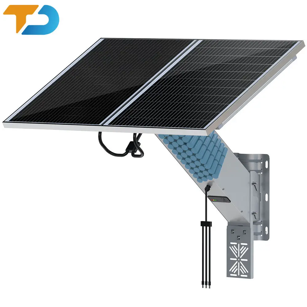 Tecdeft 12v system solar power 384wh solar storages complete kit solar power cctv camera