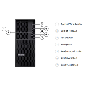 새로운 레노버 씽크스테이션 P3 타워 프로세서 인텔 코어 I9 13900K 8GB DDR5 논-ECC RAM 2TB SATA HDD 1100W 데스크탑 PC 워크스테이션 - Product Image 2