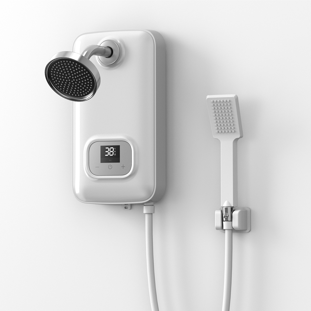 White with Hand Shower