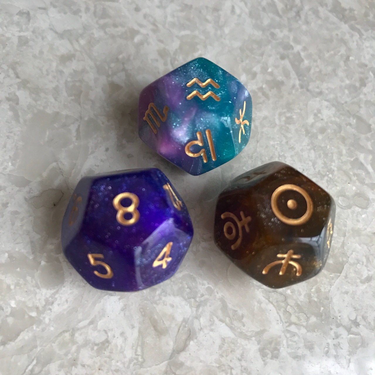 Blue purple brown