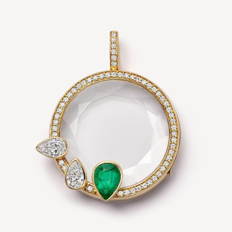 Transparent pendant necklace-style D O-chain