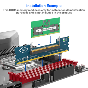 メモリテスターコンバータDDR5からDDR5 U-DIMMラップトップDDR5メモリSO-DIMMからPCデスクトップDIMMライザーカード拡張アダプター - Product Image 4