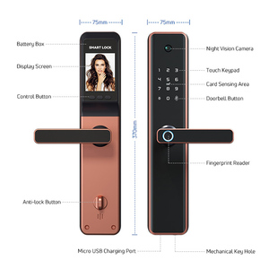 Smart Home Custom Voice Lock <strong>App</strong> Fingerprint Gate Digital Lock with Eye <strong>Scan</strong> - Product Image 5