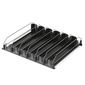 Adjustable Width Drink Organizer for Fridge <strong>Automatic</strong> Spring <strong>Loaded</strong> <strong>Shelf</strong> Pusher <strong>System</strong> Smart Dispenser Beverage Soda Can Pusher - Product Image 3
