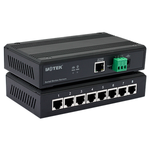 10/100M to 8 Ports RS-232/485/422 Serial Device Server Modbus TCP SERVER Modbus TCP CLIENT MQTT