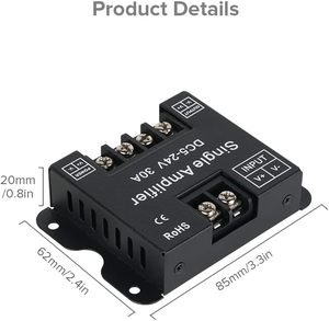 Esann เครื่องขยายสัญญาณแอลอีดีแบบไม่มีแสงแถบ IC 30A 1Ch DC5-24V สีเดียวหรี่สำหรับ COB 2835 3014 3528 5050 - Product Image 2
