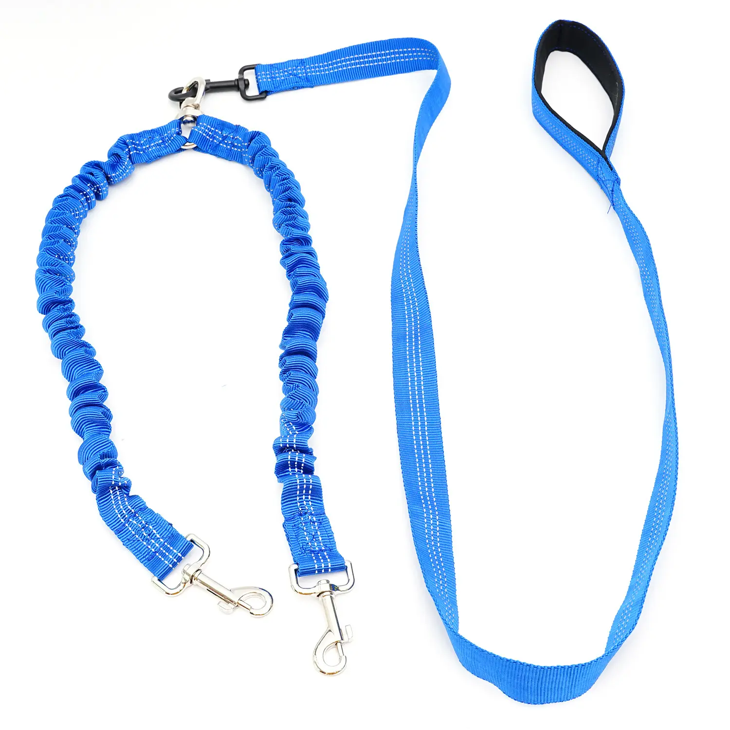 Réglable Réfléchissant Deux-en-un Pet Double Double Nylon Coupleur Pour La Marche Formation Petit Moyen Grand Grand Deux Chiens Laisse