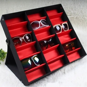 Kainice 18 Slot Sonnenbrillen Vitrine Aufbewahrung brille Stand <span class=keywords><strong>Display</strong></span> <span class=keywords><strong>Box</strong></span> mit Staubs chutz