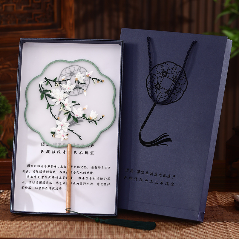 Double-sided embroidered gift box