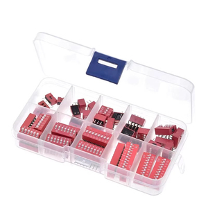 45PCS DIP Switch 2.54mm Foot Distance <strong>Encoding</strong> Switch <strong>1</strong>/2/3/4/5/6/7/<strong>8</strong>/9P Kit Box - Product Image 1