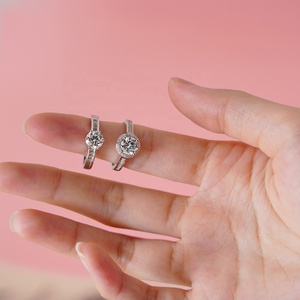 Moissanite nişan alyans 925 ayar gümüş Classics kadınlar Moissanite yüzük düğün güzel takı yüzükler