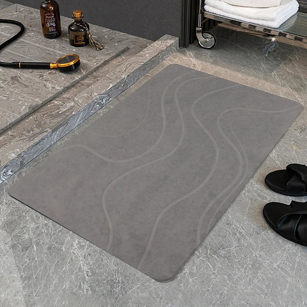 Diatomite à séchage rapide nouveaux tapis de haute qualité tapis de bain antidérapant facile à nettoyer pour le sol de la salle de bain