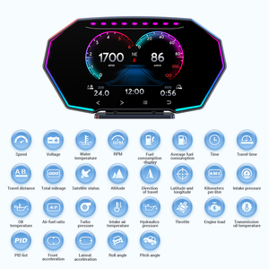 OBD2 HUD tipi hız su sıcaklığı aşırı hız ve güvenlik Alarm özellikleri ile yeni F11 GPS araç Head-Up ekran - Product Image 2