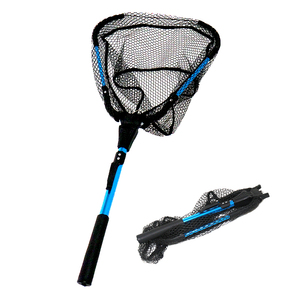 Coated Rubber HDPE Monofilament Freshwater/Saltwater Floating Fishing <strong>Nets</strong> Red Carp <strong>Koi</strong> Landing <strong>Net</strong> Foldable Telescopic Fly - Product Image 1