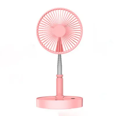 ピンクのポータブルファンハンド扇風機、屋外屋内のUSB直接充電冷却ファン
