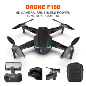 F188 WIFI GPS akıllı takip yapmak 5G Drone 6K HD geniş açı çift kamera FPV Mini Drones fırçasız Motor katlanabilir Quadcopter - Product Image 4