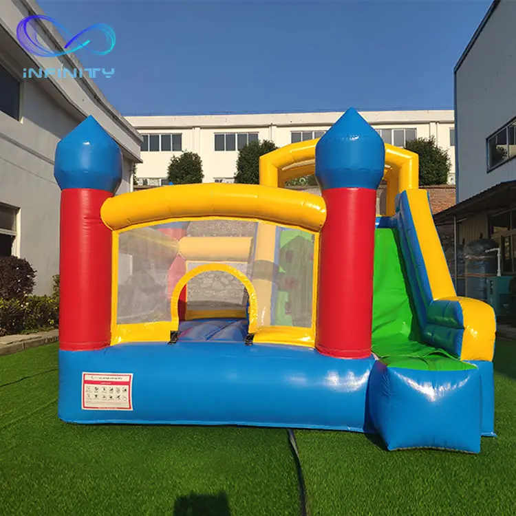 Outdoor Gonfiabile Combo Buttafuori con Scivolo Per Bambini Mini Gonfiabile Castello di Salto Piccola Casa Gonfiabile Scivolo per la vendita