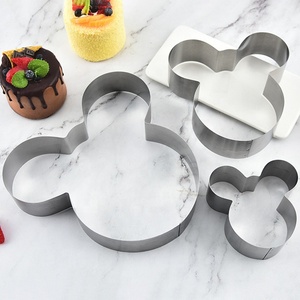 Mickey Mouse-shaped Mousse Ring Stainless Steel Mold Set. - Product Image 5