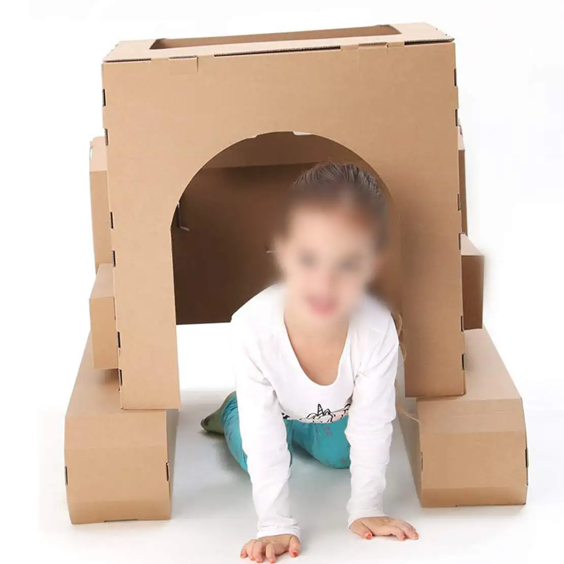 New children dinosaur/car/tank/animal carton toy kindergarten performance costume design DIY cardboard house