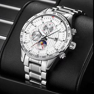 Nhà Máy Trực Tiếp Bán Hợp Kim Trường Hợp Kính 42Mm 20Mm Thép Không Gỉ Xem Chức Năng Đảo Ngược Ngược Chiều Kim Quay Nhật Bản Phong Trào - Product Image 2