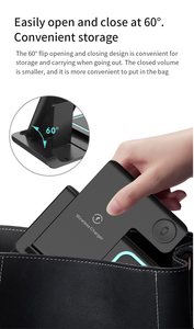 3 in 1 Wireless <strong>Charger</strong> Stand 3 in One Folding Wireless <strong>Charger</strong> X455 with Night Light for <strong>All</strong> Mobile Phones - Product Image 6