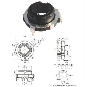 Codificatori di controllo del Volume del produttore del codificatore rotativo ad albero cavo del produttore di Soundwell EC25 25 - Product Image 3