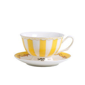 欧洲陶瓷茶杯和茶托套装，用于赠送咖啡和茶 - Product Image 6