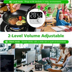 Manopola Design Lcd digitale Timer di cottura 99 minuti 59 secondi conto alla rovescia Timer allarme da cucina promemoria Timer - Product Image 6