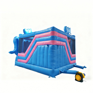 Chất lượng cao Lilo và S titch carton Bouncer nhảy MOONWALK trượt Combo dễ thương <span class=keywords><strong>Inflatable</strong></span> nhà với Blower - Product Image 3