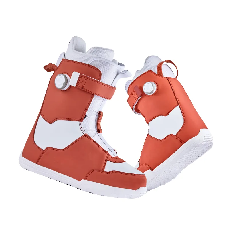 TXW01 Nuevas botas de esquí impermeables de desgaste rápido zapatos de nieve Botas de snowboard con hebilla roja de invierno