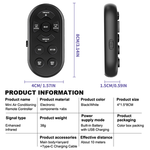 Yüksek kalite 9-Button akıllı AC uzaktan kumanda çok fonksiyonlu plastik konut RF popüler yeni TV klima aksesuarı - Product Image 5