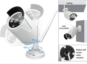 4CH wi-fi 3.0 Megapixel NVR CCTV Kit schermo 15.6 pollici IP telecamere di rete Bullet sistema di sicurezza Wireless - Product Image 2