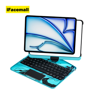 IFacemall New Cyberpunk Transparent <strong>Keyboard</strong> <strong>with</strong> TouchPad for iPad Pro Support 360 Degree Rotation for iPad Pro 13Inch 7th Gen - Product Image 3