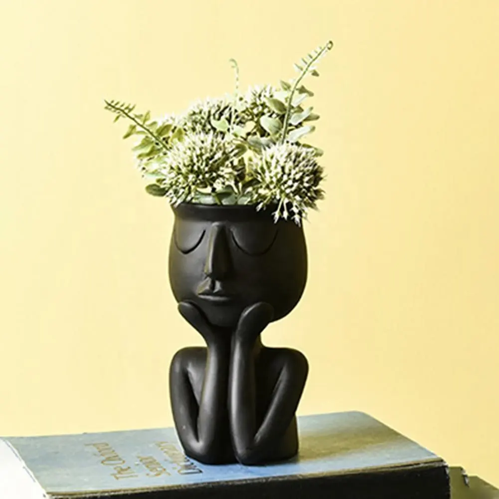 Vaso Human Think Face piante domestiche in ceramica vaso da fiori vaso fioriera decorazione da tavolo vasi da giardino fioriera