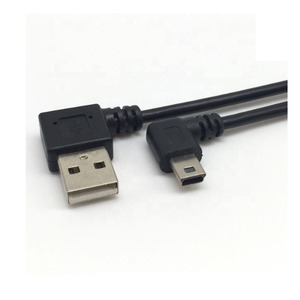 Ücretsiz örnek özel OEM 0.5m 1m sol sağ açı 90 derece USB 2.0 A erkek mini 5 pin usb kablosu - Product Image 1