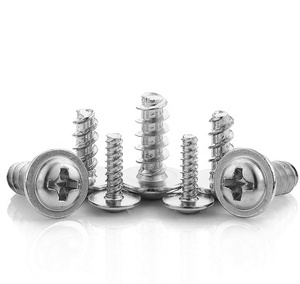 <strong>M1</strong>.4 <strong>M1</strong>.<strong>7</strong> M2 M2.3 M2.6 M3 M3.5 M4 Cross Round Head with Cushion Self-tapping <strong>Screw</strong> Nickel Plated with Flat Tail <strong>Screw</strong> - Product Image 5