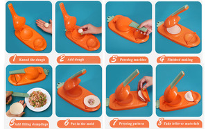 Manuelles Dumpling Maker Tool 2-in-1 Tragbare Dumpling Wrapper Maker und Press Dumpling Skin Machine-Multifunktion formen Set - Product Image 2