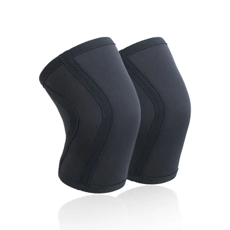 Soporte de rodilla para levantamiento de pesas de tamaño personalizado Powerlifting 7 mm de neopreno