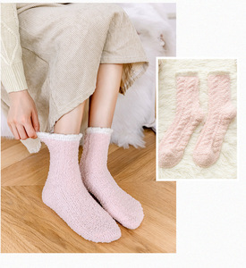 Mờ Phụ Nữ Ấm Áp Mềm Fluffy Vớ Dày Ấm Cúng Sang Trọng Vớ Mùa Đông Giáng Sinh Vớ Cho Phụ Nữ - Product Image 1