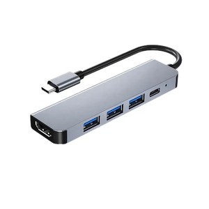 Aluminio 3,0 Tipo C Hub Adaptador multifunción 8 en 1 Adaptador de carga 8 puertos USB C Hubs - Product Image 2
