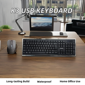 Bezel-Less RGB Backlit Wired USB Integrated Desktop <strong>Keyboard</strong> for Laptop Stock <strong>Computer</strong> with External USB Port - Product Image 4