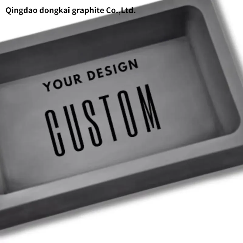 Molde de grafito con logotipo de forma especial personalizado de fábrica para lingotes y barras de acero