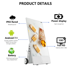 Quiosco portátil para exteriores, sistema Android, Software CMS, pantalla de señalización Digital, monitor lcd, impermeable, 43 pulgadas, el mejor diseño - Product Image 6