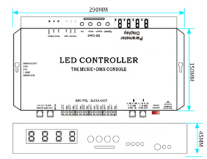 WS2811 WS2812B WS2815 RGBIC SPI-TTL Led striscia di luce modulo Controller T8K musica + Console DMX porta 8 canali con microfono in - Product Image 5
