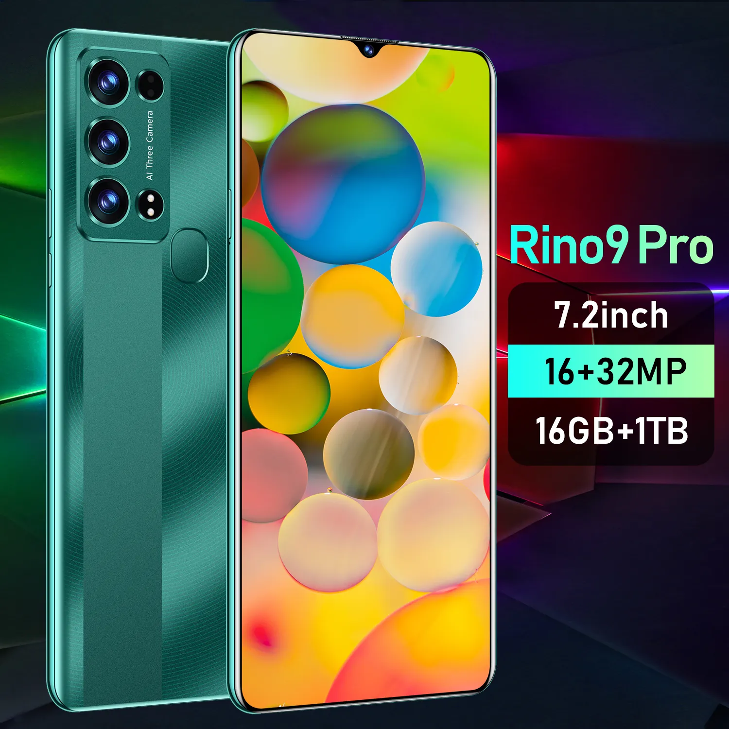Globale Version Original Rino9 Pro 7,2 Zoll 6800mAh Android 12.0 Smartphones 5G Unlocked Gaming Handys Handys