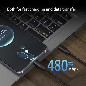 2025新款240瓦编织定制批发USB C至USB C 5A笔记本电脑安卓手机超快速充电数据线 - Product Image 6
