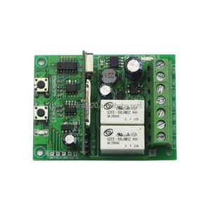 Trasmettitore RF telecomando senza fili 433mhz DC 12V 2CH 2 canali modulo ricevitore relè trasmettitore per casa intelligente ampiamente usato - Product Image 4